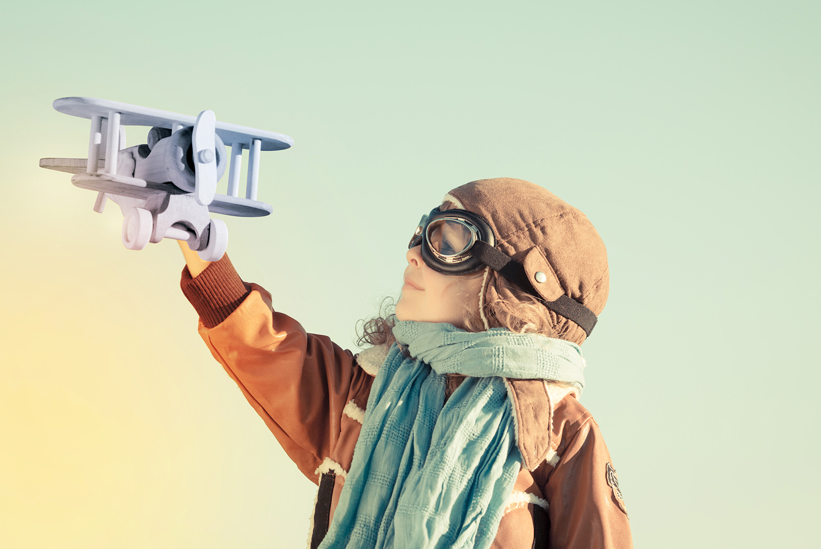 girl with plane